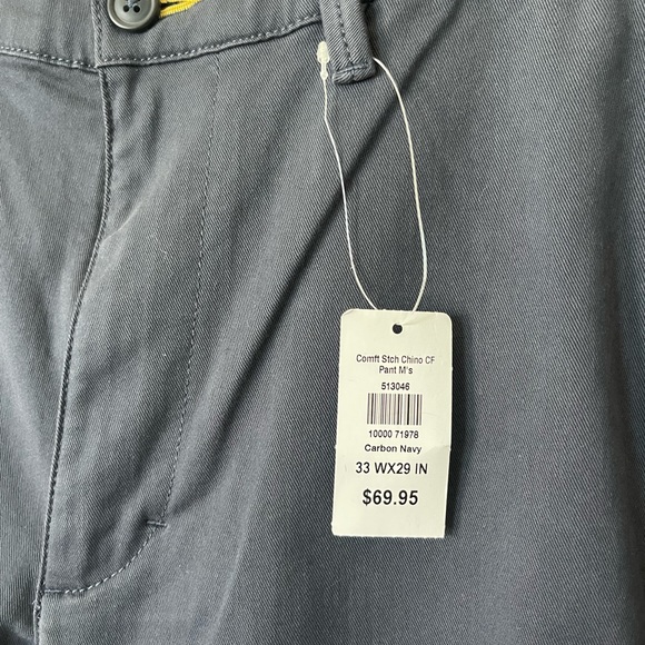 NWT L.L. Bean Comfort Stretch Chino Pant Navy 33 W x 29 In Carbon Navy - Picture 3 of 9